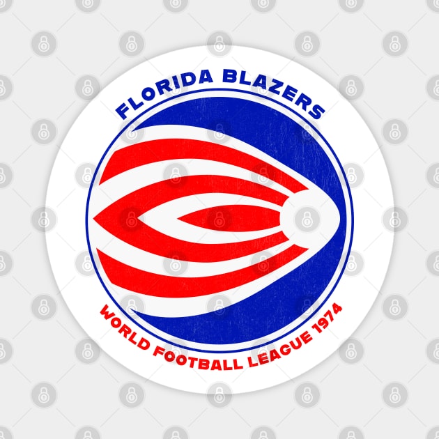 Defunct Florida Blazers WFL Football 1974 Magnet by LocalZonly